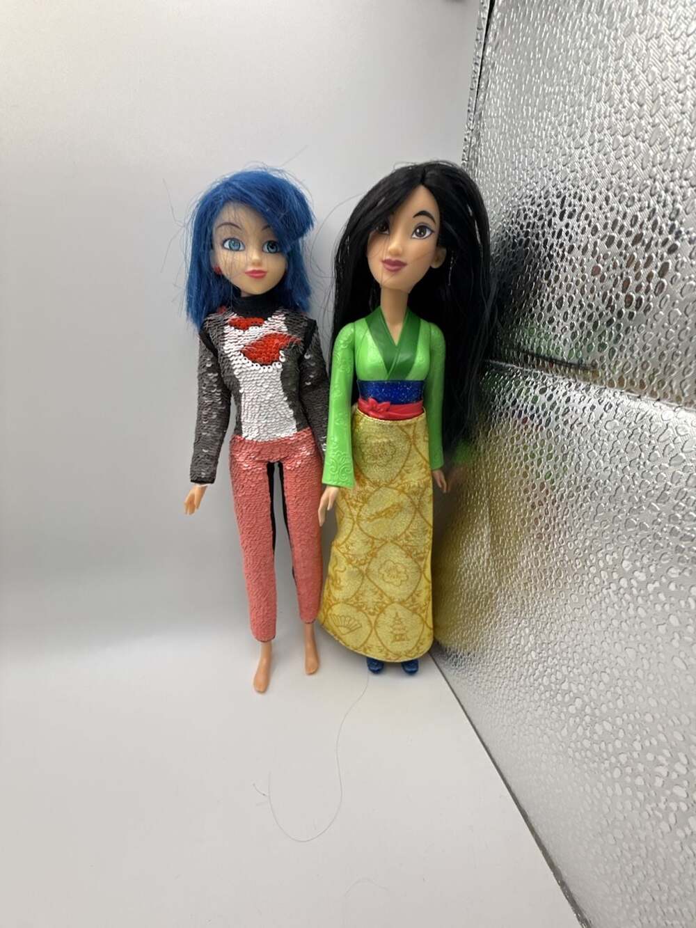 Lot of 2 Disney Princess and Miraculous Ladybug Fashion Dolls